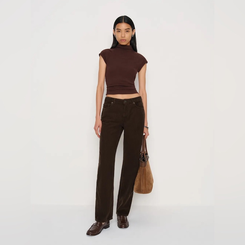 Reformation Charlee Low Rise Straight Leg Jeans Brown - Size 29